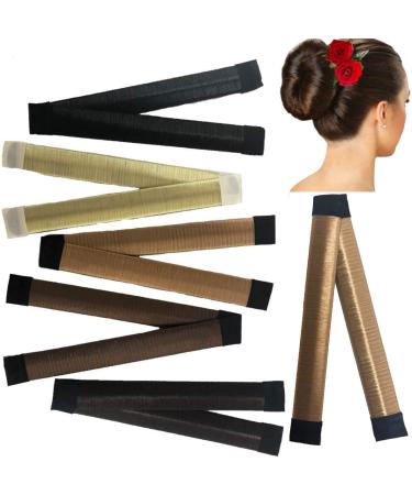 Magic Hair Bun Donut Maker French Twist Hairstyle Easy Snap Doughnut Styling DIY Bands (Golden Blonde)