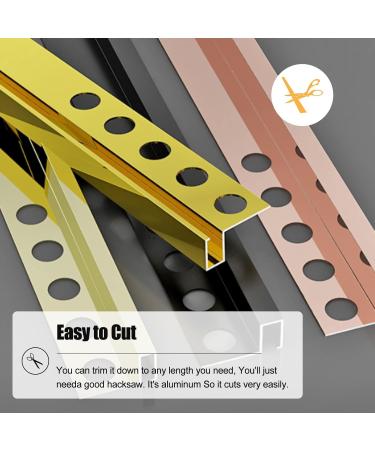 Doorway Floor Transition Strip Lightweight L Shape Carpet/Floor Edge Trim for Kitchen Bedroom Bathroom 35in/ 39in/ 47in / 51in/ 57in Long (Color : Rose Gold Size : 120cm/47.2in) Rose Gold 120cm/47.2in - Buy Online on GoSupps.com