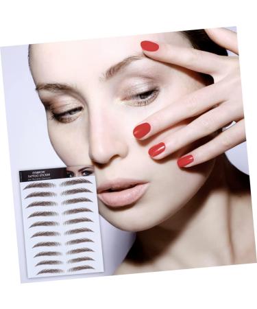 OHPHCALL 6D Hair- Eyebrows Stickers 4pcs Eyebrow Stickers Temporary Eyebrows Eyebrows Imitation Eyebrow Post Paper 6d Make up - Buy Online on GoSupps.com