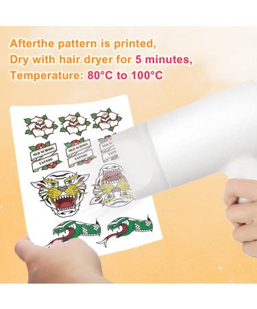 Stampcolour Christmas Metallic Tattoo Paper for Inkjet Printer - DIY Personalized Gold Temporary Tattoos for Kids Party - 5 Sheets 8.5''X11 - Buy Online on GoSupps.com