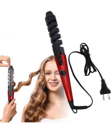 Fovolat Automatic Curling Iron - Portable Hair Curler | Hair Straightener and Curler 2 in 1 Portable Automatic Hair Curler Wand for Long Short Hair Red US - Buy Online on GoSupps.com