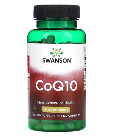Swanson - CoQ10 - Coenzym Q10 | Heart Health & Energy Production Support | 30mg - 120 Capsules
