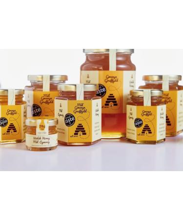 Pure and Natural Honey Single Origin By M l Gwenyn Gruffydd Honey | Local Welsh Wildflower Unpasteurised | 227g Glass Jar | Pure Natural Honey | Raw Welsh Honey | Wildflower Honey - Buy Online on GoSupps.com
