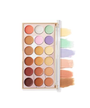 G n rique 18 Color Concealer Palette Full Coverage Waterproof Blendable Cream Formula Multiuse for Contouring Color Correcting Skin Tone Balancing Daily and Professional Makeup 20g