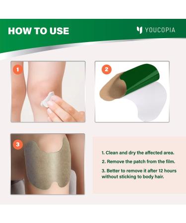 YouCopia Knee Relief Patches 36 Count - Long-Lasting Muscle & Joint Warming Herbal Plaster Heat Patch - Buy Online on GoSupps.com