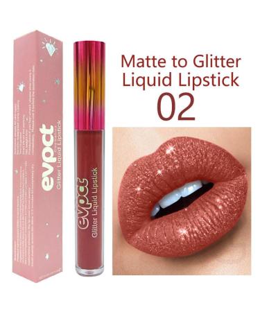 Diamond Glitter Matte Lipstick Set 3 Long Lasting Waterproof Liquid Lipsticks for Women | Best Gift Set for Shining Lips - Buy Online on GoSupps.com