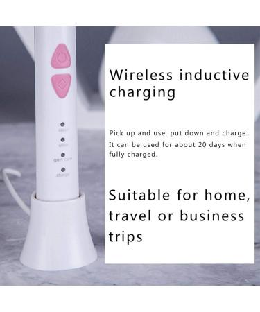 Rechargeable Electric Toothbrush Induction Charging Type Soft Hair Waterproof Tooth Cleaner for Adult Pink - Buy Online on GoSupps.com