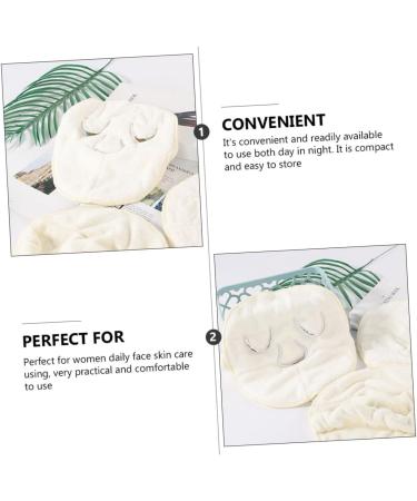 TOPBATHY Serviette Masque de Beaut Hydratante pour Visage paisse en Corail Doux Utilisation Chaude et Froide Femmes Soin Peau Visage Confort Bande lastique Trois Trous pour Maintien - Buy Online on GoSupps.com