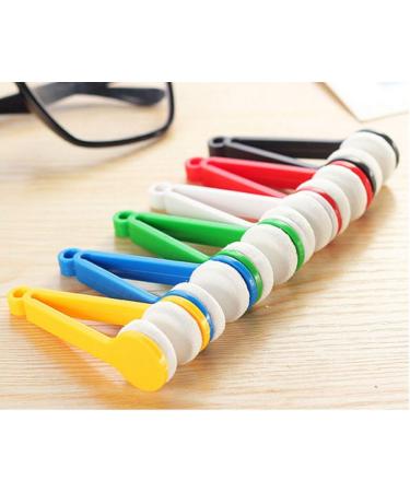 Krismile 5pcs Microfiber Glasses Cleaning Clip Brush - Portable Eyeglass & Sunglasses Cleaner for Home Office & Travel - Buy Online on GoSupps.com