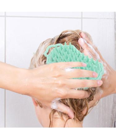 Buy Healvian Double-Sided Silicone Shampoo Brush - Scalp Massager & Scrubber for All Hair Types | Green - Buy Online on GoSupps.com