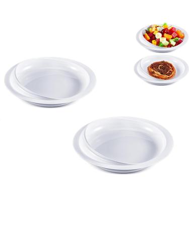 Spill Proof Plate Spill Proof Plate Set with Suction Base Adaptive Self Feeding Dinnerware for Elderly Disabled Handicapped Adults from Parkinsons(2 Pcs)