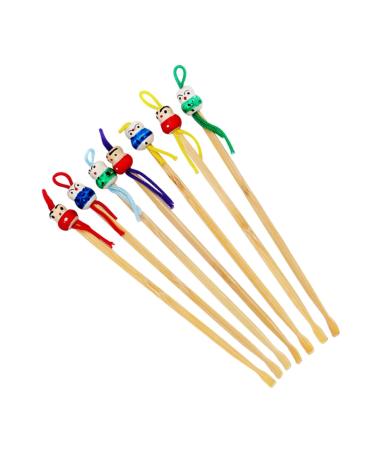 PACKOVE 12pcs Wooden Cartoon Ear Cleaners Earwax Softener Lavage Tool for Random Color