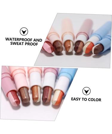 WOONEKY 2pcs Eye Shadow Stick Shimmer Eyeshadow Double Head Eyeshadow Stick Glitter Eye Shadow Plastic - Buy Online on GoSupps.com