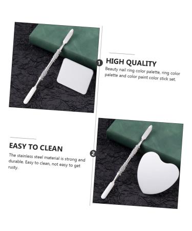 6 Sets Ring Palette Nail Polish Holder - Stainless Steel Makeup Kit for Manicure | 2pcs 7.6x5.1cm - Buy Online on GoSupps.com