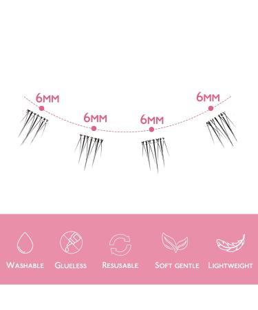 WENNALIFE Bottom Lash Clusters - Self Adhesive Natural Look Clear Band 80pcs - DIY Glueless Cat Eye Extensions - Buy Online on GoSupps.com