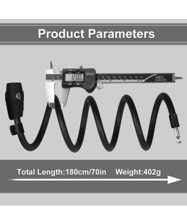 High-Security 180cm/12mm Bicycle Lock - Durable Keyed Metal Cable Lock for Bikes Motorcycles Gates and Scooters (Black) - Buy Online on GoSupps.com