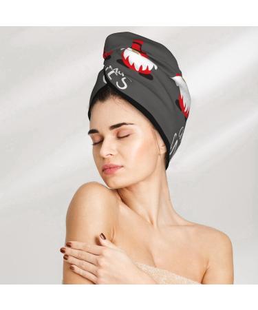 Quick Dry Hair Towel Wrap - Button Fastening Turban for Effortless Hair Drying (Chillin with My Gonme - Buy Online on GoSupps.com