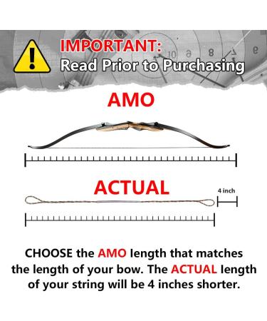 Flemish D97 Bowstring Replacement for Longbow & Recurve Bow - 14-16 Strands - 56-68 inches - AMO 58 - Khaki/Black - Buy Online on GoSupps.com