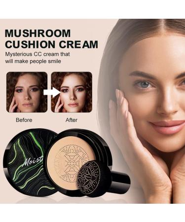 Natural Nude Air Cushion CC Cream Mushroom Head Foundation & Concealer - Moisturizing BB Cream Makeup - Buy Online on GoSupps.com
