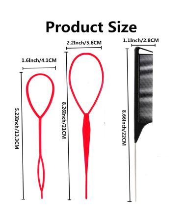 100Pcs Baby Hair Ties Set with Hair Tools and Clips for Toddler Girls - Hair Accessories Kit with Topsy Tail Tool, Duck Bill Clips, Rat Tail Comb - Type C - Buy Online on GoSupps.com