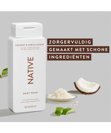  Native Native Shower Gel & Body Wash for Men and Women Sulfate and Colorant Free Coconut in Vanilla Shower Gel Soft - Buy Online on GoSupps.com