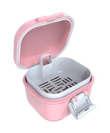 Argomax leak -proof prosthesis box sustainable dentistry dose denture box with sieve for dentures and braces (pink + white). - Buy Online on GoSupps.com
