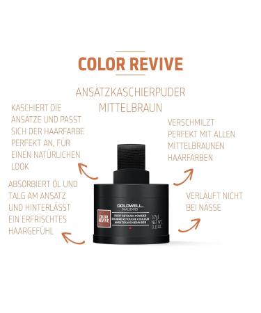 Goldwell Dualsenses Color Revive Root Concealer Powder Medium Brown - 3.7g | Perfect for All Hair Types | Fast International Shipping - Buy Online on GoSupps.com