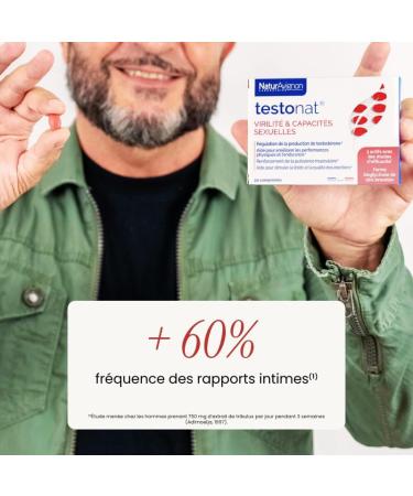 NaturAvignon Testonat Laboratory | Promotes Testosterone | Clinically Proven Effectiveness | Male Performance Strength Endurance | Tribulus + Rhodiola | 30 Tablets (30 Days) - Buy Online on GoSupps.com