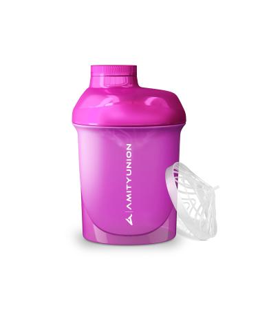 Women Protein Shaker 400 ml Pink Deluxe - Original Amity Union - Protein Shaker leakage -proof - BPA free with sieve scale for creamy whakes Gym Fitness cups for isolates and sport concentrate - Buy Online on GoSupps.com