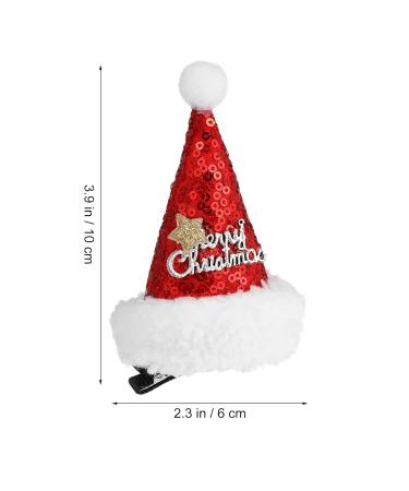 Minkissy Christmas Santa Hat Hair Clip for Girls - Glittering Holiday Hair Accessories - Buy Online on GoSupps.com