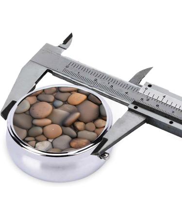 Pebbles Beach Round Pill Box - 3 Compartment Organizer for Travel | Portable Black Pill Box - Buy Online on GoSupps.com