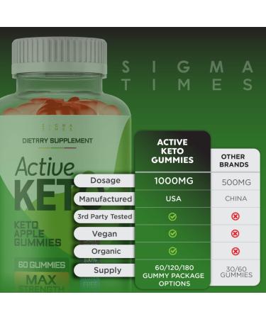 Active Keto ACV Gummies - Weight Loss & Tummy Fat Burner | Maximum Strength Formula with Apple Cider Vinegar | 60 Gummies - Buy Online on GoSupps.com