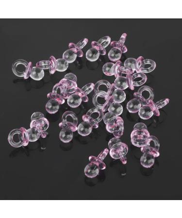50 Pack Mini Pink Acrylic Pacifiers | Baby Shower Decorations | International Shipping Available - Buy Online on GoSupps.com