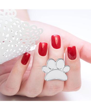 Bague Nail Art 4 Pi ces Palette Anneaux Cr atifs Argent Outils Manucure pour Salon F te Doigts - Buy Online on GoSupps.com