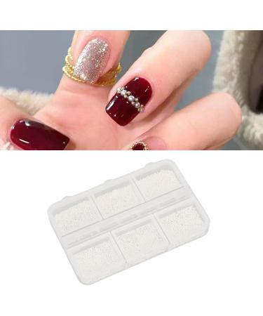 Boxes Nail Art Pearls Gold Silver Nail Art Caviar Beads Home Salon Exquisite DIY Metallic Mini Nail Beads Decoration Suitable for Novice Manicurists (Silver) - Buy Online on GoSupps.com