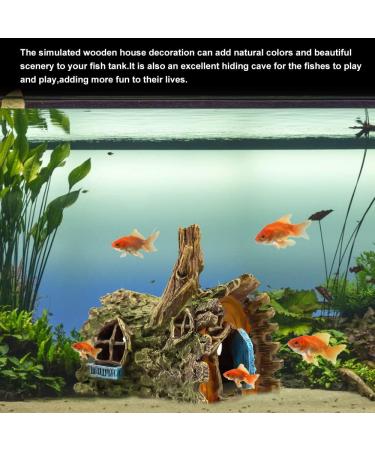 FAZ Hongfa Betta Holzhaus Aquarium Decorations & Hiding Caves for Small & Medium Fish | Premium Resin Ornament - Buy Online on GoSupps.com