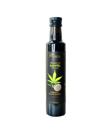 Pureo hemp oil from hemp seed 250 ml |Good omega-3 source |nutty mild taste |Cold pressed & 100% natural from hemp seeds |Made in the Allg u - Buy Online on GoSupps.com