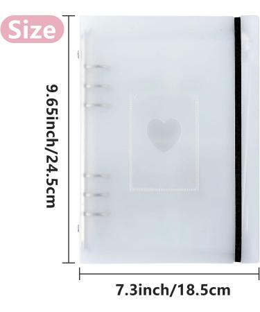 K-Pop Photo Card Binder Book with 25 Pcs Inner Sleeves - Clear Album for A5 Photocards | Korean Pop Photo Card Holder with Letter Sticker - 1 Set - Buy Online on GoSupps.com