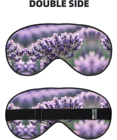 SSIMOO Lavender Flower Print Eye Mask - Double-Sided Soft & Light Blocking for Better Sleep - Buy Online on GoSupps.com