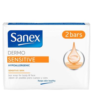 Sanex Dermo Sensitive Hypoallergenic Bar Soap - 2 x 90 g