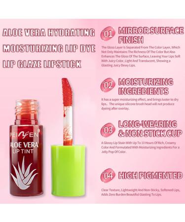 Korean Water-Based Lip Stain Set - Vivid Colors, Long-Lasting, Waterproof, Non-Stick Cup Formula - Buy Online on GoSupps.com