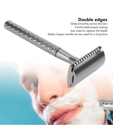 Double Edge Razor for Men - Durable Short Grip Safety Clipper Handle | Reusable Manual Grooming Tool - Buy Online on GoSupps.com