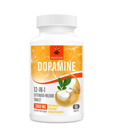 Kroppssund Natural Dopamine Supplement - 90 Tablets (1 Bottle) 90 Count (Pack of 1)