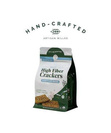 Organic High-Fiber Everything Bagel Crackers | Non-GMO Crispbread for Vegan, Paleo & Low-Carb Diets | 60 Crackers, 3.38 Ounce (Pack of 5) | Bessties! - Buy Online on GoSupps.com