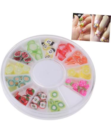 POPETPOP Nail Protector 12 Nail Art Tools Diy Decoration for Nail Manicure Tool Nail Beauty Accessories Nail Art Decor Polymer Clay Fruit Nail Charms - Buy Online on GoSupps.com