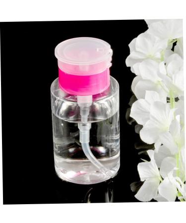 Nail Remover Pump Dispenser Nail Polish Remover Dispenser Empty Clear Push Down Bottle Plastic Pump Liquid Container Rosy 180ml - Buy Online on GoSupps.com