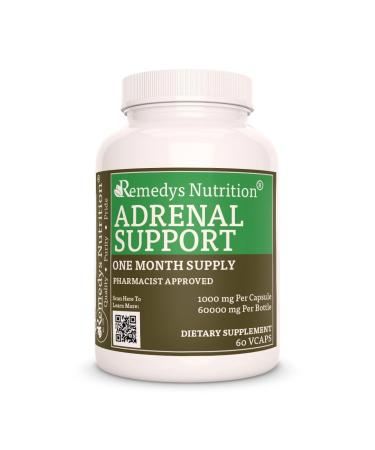 Remedy s Nutrition Adrenal Support | 1 000 mg 60 Vegan Capsules Herbal Dietary Supplement | Two Month Supply
