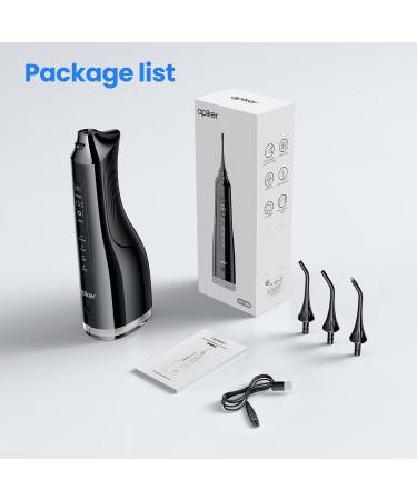 Apician Oral Shower - Wireless Electric Water Flosser with 3 Nozzles & 4 Modes | IPX7 Waterproof Tooth Cleaner | 310ml Water Tank - Black WT288 - Buy Online on GoSupps.com