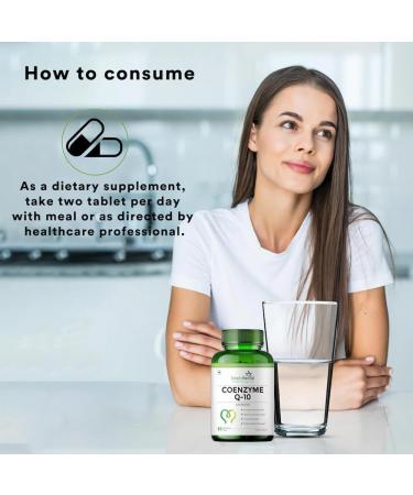 CoQ10 Natural Antioxidant Supplements 200mg - Heart Health & Energy Metabolism - 60 Tablets - Buy Online on GoSupps.com