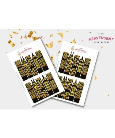 10x Pre-cut Sky Scrapers Superhero Building Small Edible Thick Standing Cupcake Toppers Birthday Party Cake Decorations - Buy Online on GoSupps.com